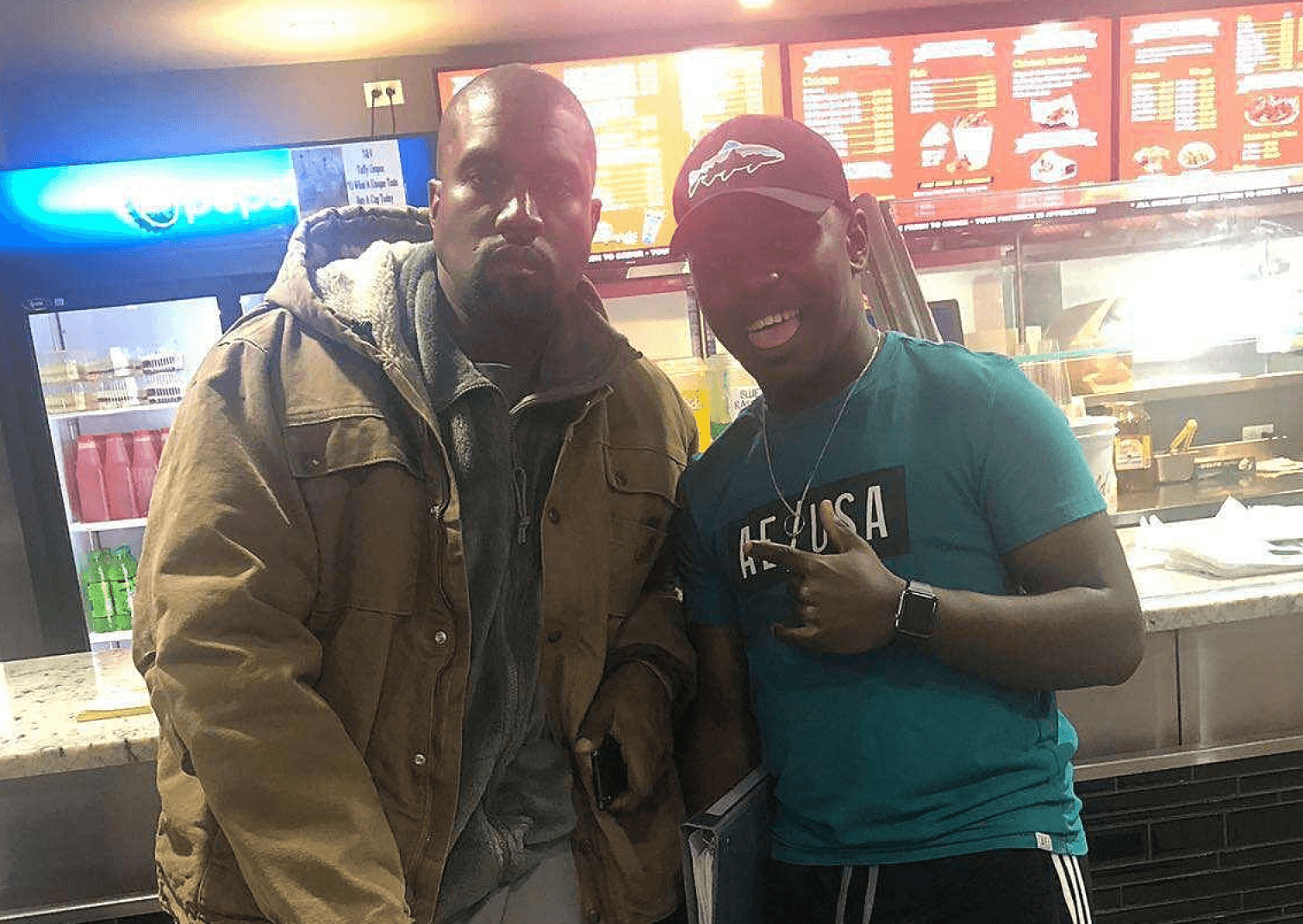 Kanye West at Harold's Chicken