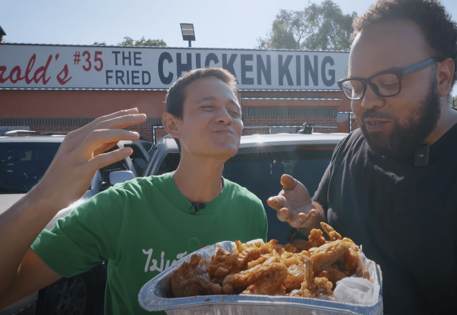 Mark Wahlberg at Harold's Chicken